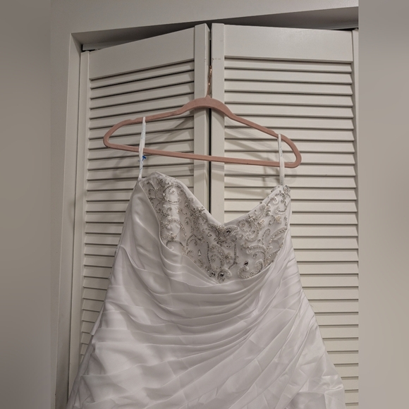 Sophia Tolli A Line Sweetheart White Strapless Wedding Dress Size 20 - Picture 14 of 14